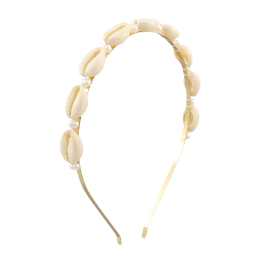 Cowry Shell and Pearl Headband