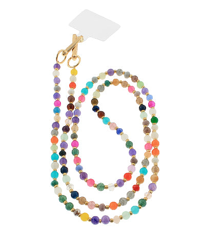 Multi Color Bead Cell Phone Strap
