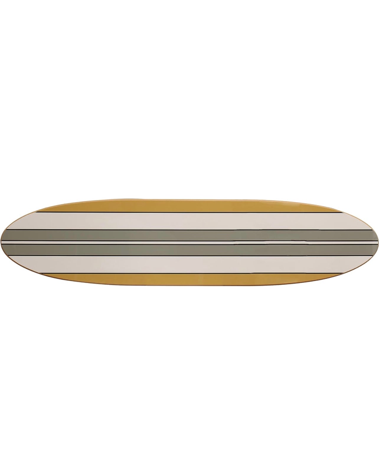 Wood Striped Surfboard Decor