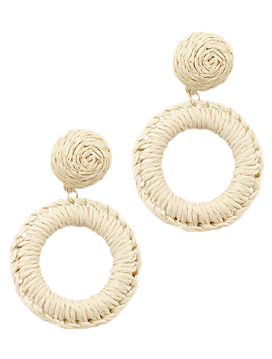 Rattan Circle Earrings