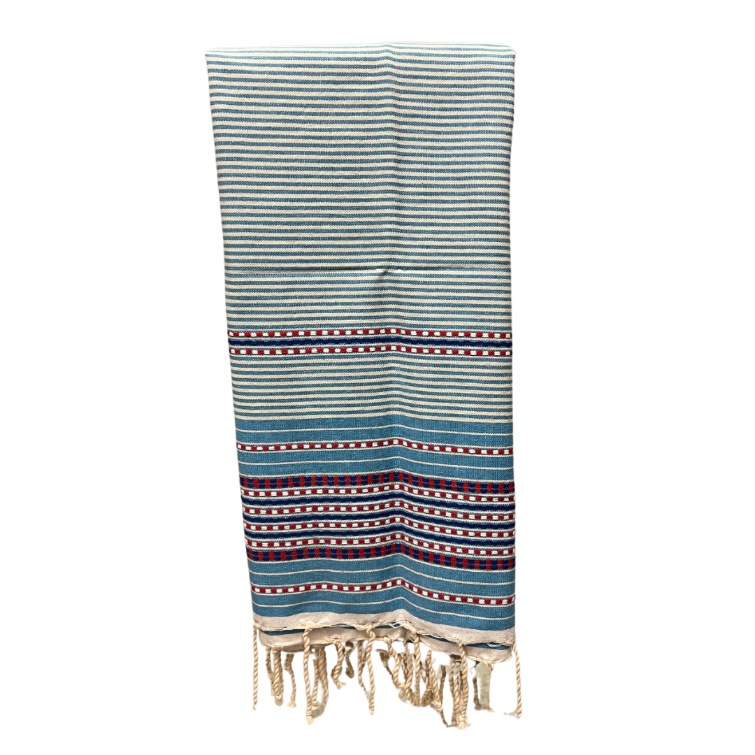 Fouta Towel Red, Blue, White