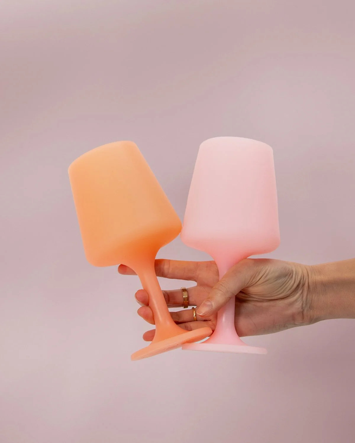Silicone Unbreakable Wine Glass Peach + Petal