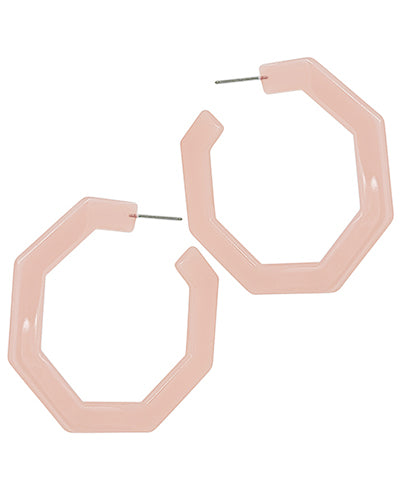 Octagon Acetate Hoops