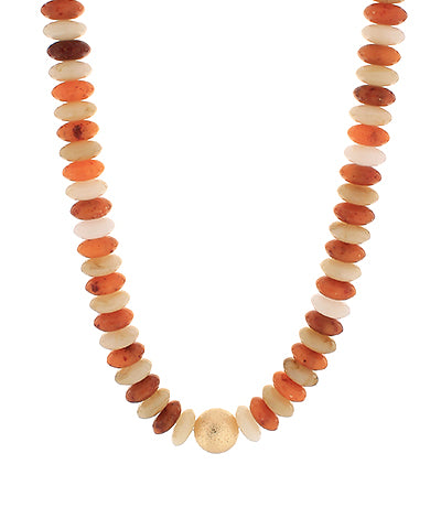 Rondelle Bead Necklace Neutral