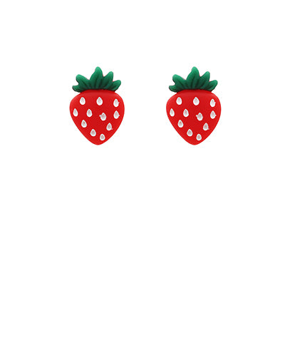 Strawberry Clay Earrings
