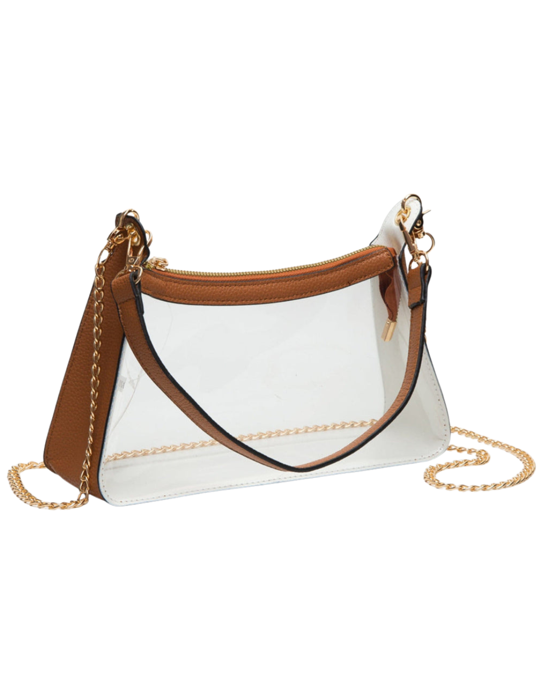 Clear Satchel Bag w/Chain Strap